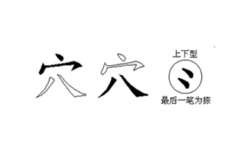 穴的五笔拆分图解