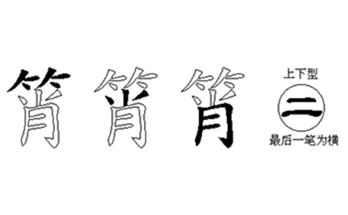 筲的五笔拆分图解