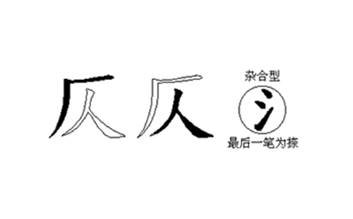 仄的五笔拆分图解