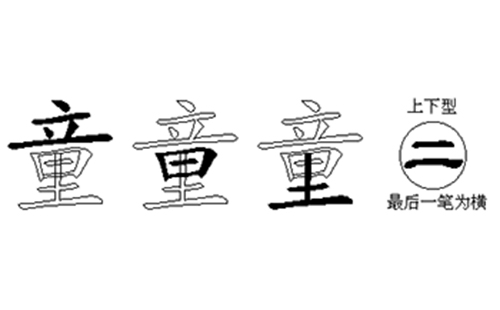 童的五笔拆分图解