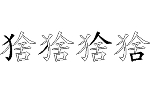 猞的五笔拆分图解