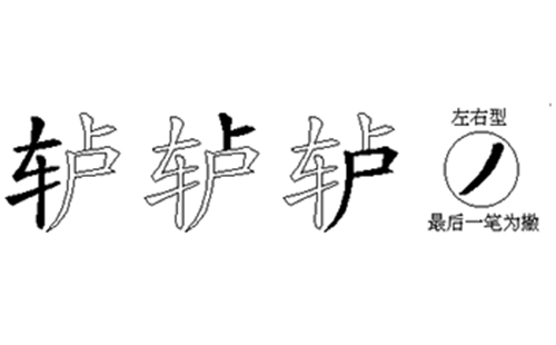 轳的五笔拆分图解