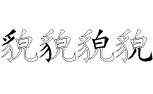 貌的五笔拆分图解