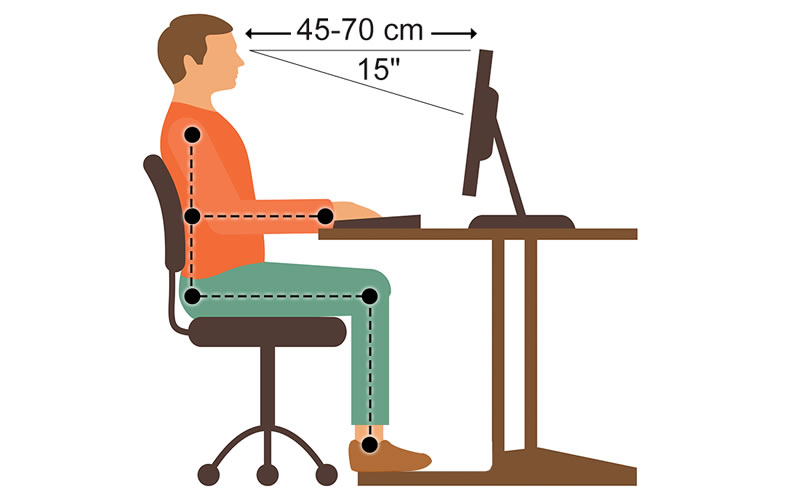 正确的打字坐姿