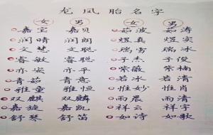 龙凤胎宝宝取名(好听稀少的龙凤胎名