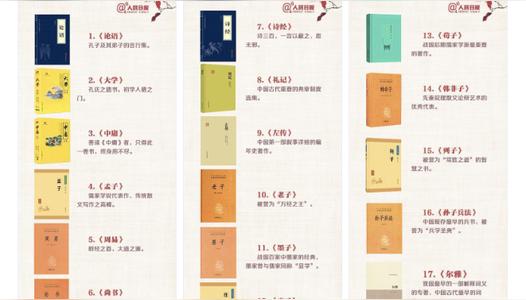 50本传统文化典籍经典